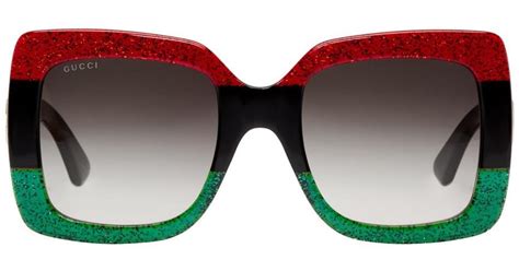 gucci black and green sunglasses|gucci sunglasses red green stripe.